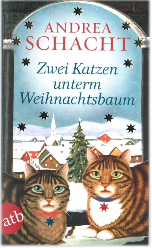 Zwei Katzen unterm Weihnachtsbaum